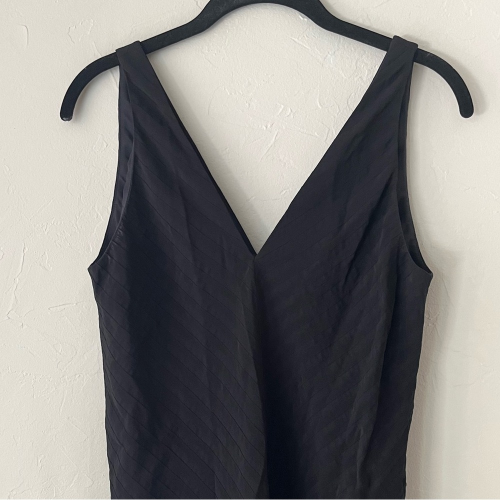 🖤EVERLANE THE CITY STRIPE MIDI DRESS IN BLACK 4 - Picture 5 of 10